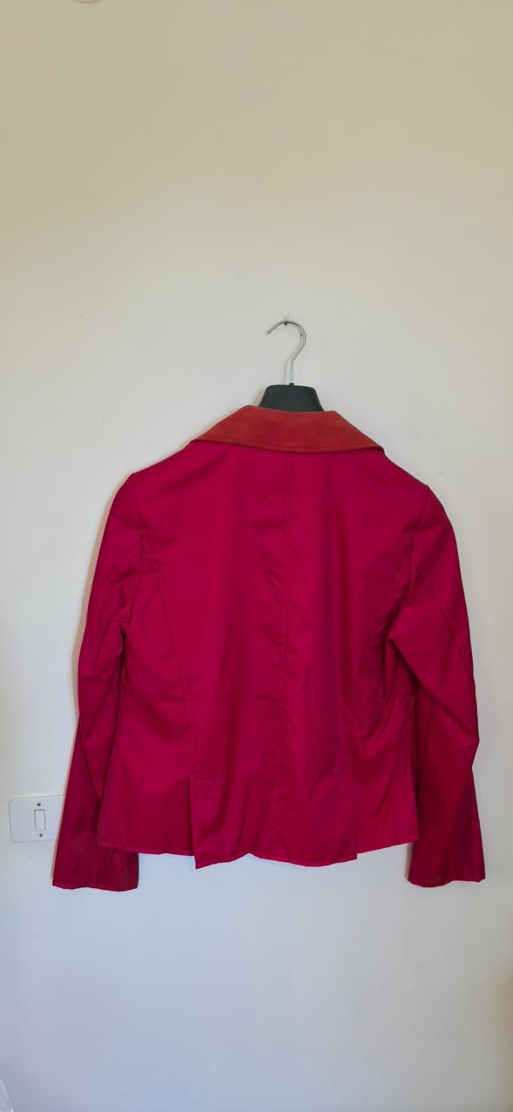 Giacca rossa nylon pelle.