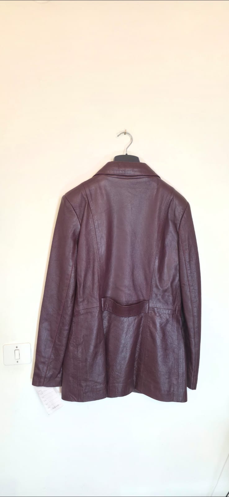 Giacca bordeaux vera pelle Tg. L.