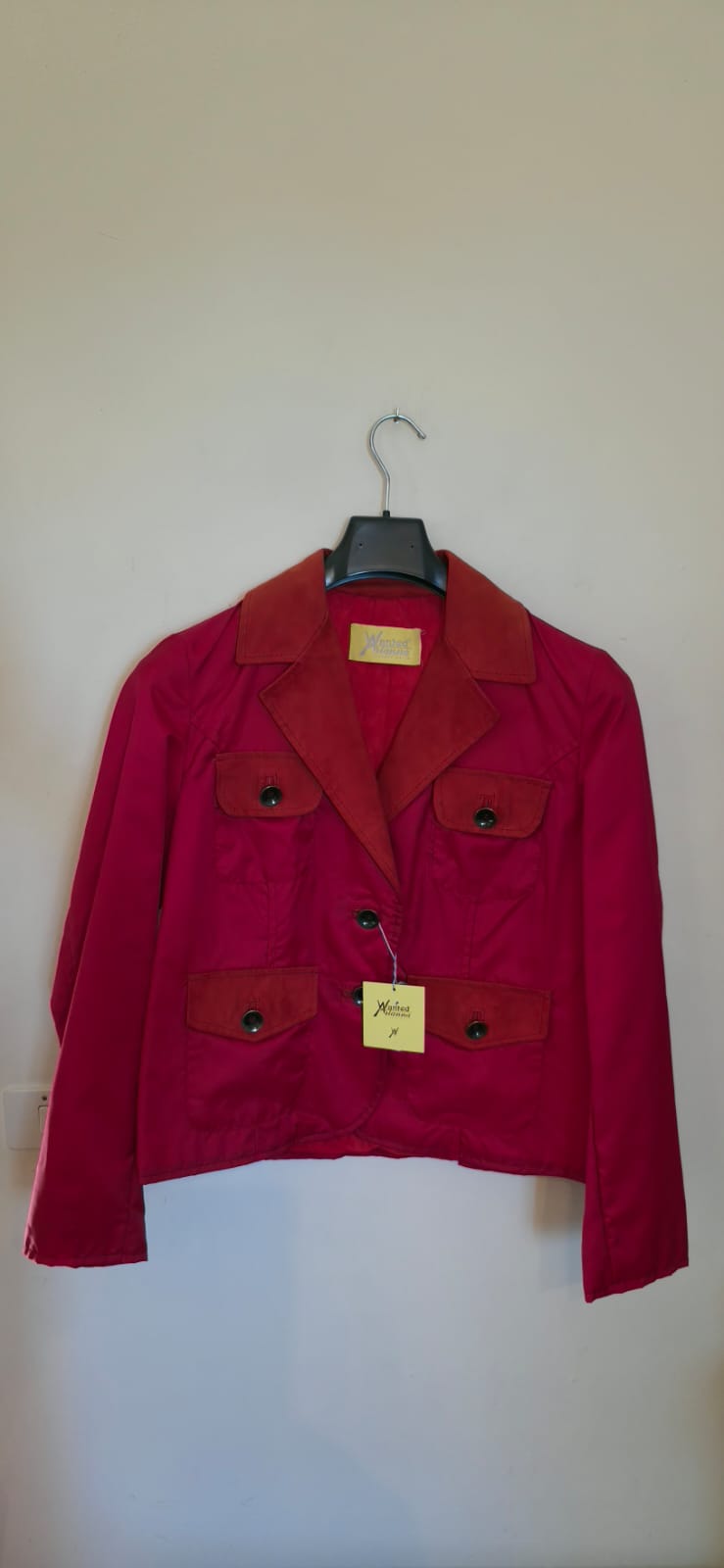 Giacca rossa nylon pelle.